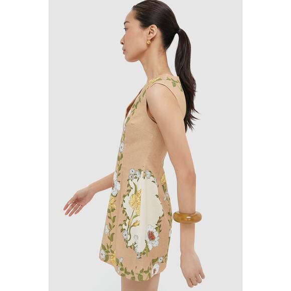 CLEA Verona Floral Rivera Mini Dress NWT L Tuckernuck $520 Retail - Picture 6 of 7